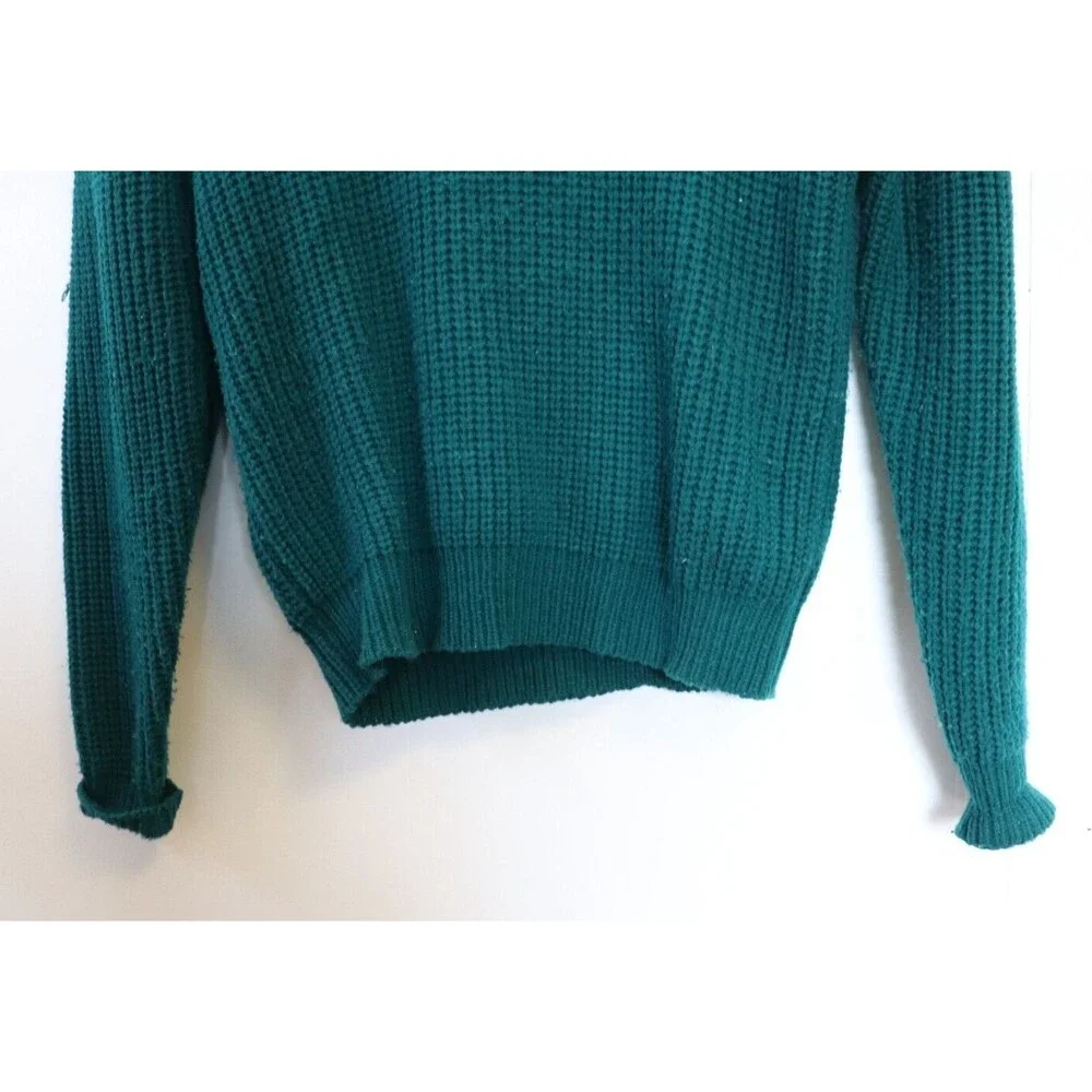 Vintage Strawbridge Clothier Sweater Mens L‎ Cableknit Acrylic Cowl Neck Casual